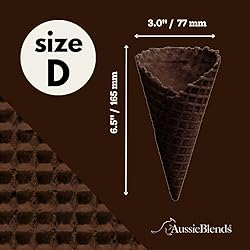 AussieBlends Waffle Ice Cream Cones Bulk For Soft