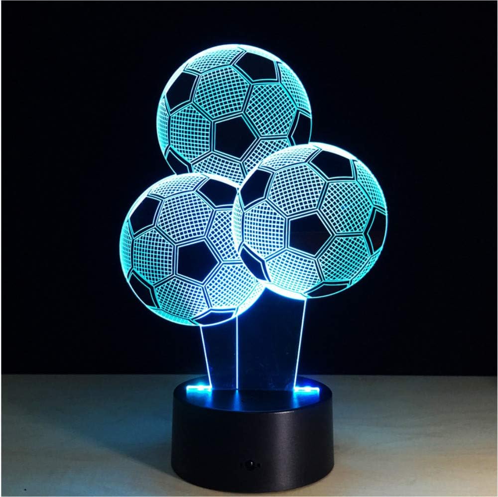 3D luz de la noche LED árbol del balón de fútbol 3D lámpara 7 ...