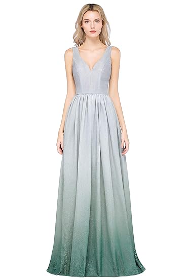 Babyonlinedress® Abendkleider Elegant für Hochzeit Ballkleider Damen Farbverlauf Langes Cocktailkleider EU 32-46