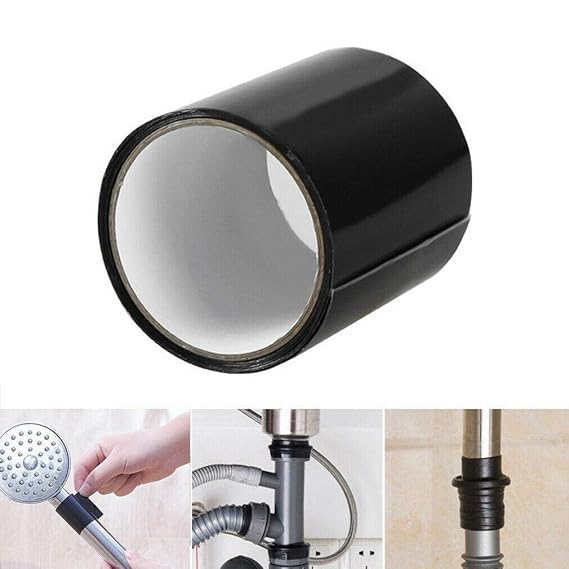 150 cm Wasserdichtes Klebeband, PVC Leck-Reparatur, selbstklebendes Klebeband für Notfall-Rohrleitungen und Wasserschläuche E