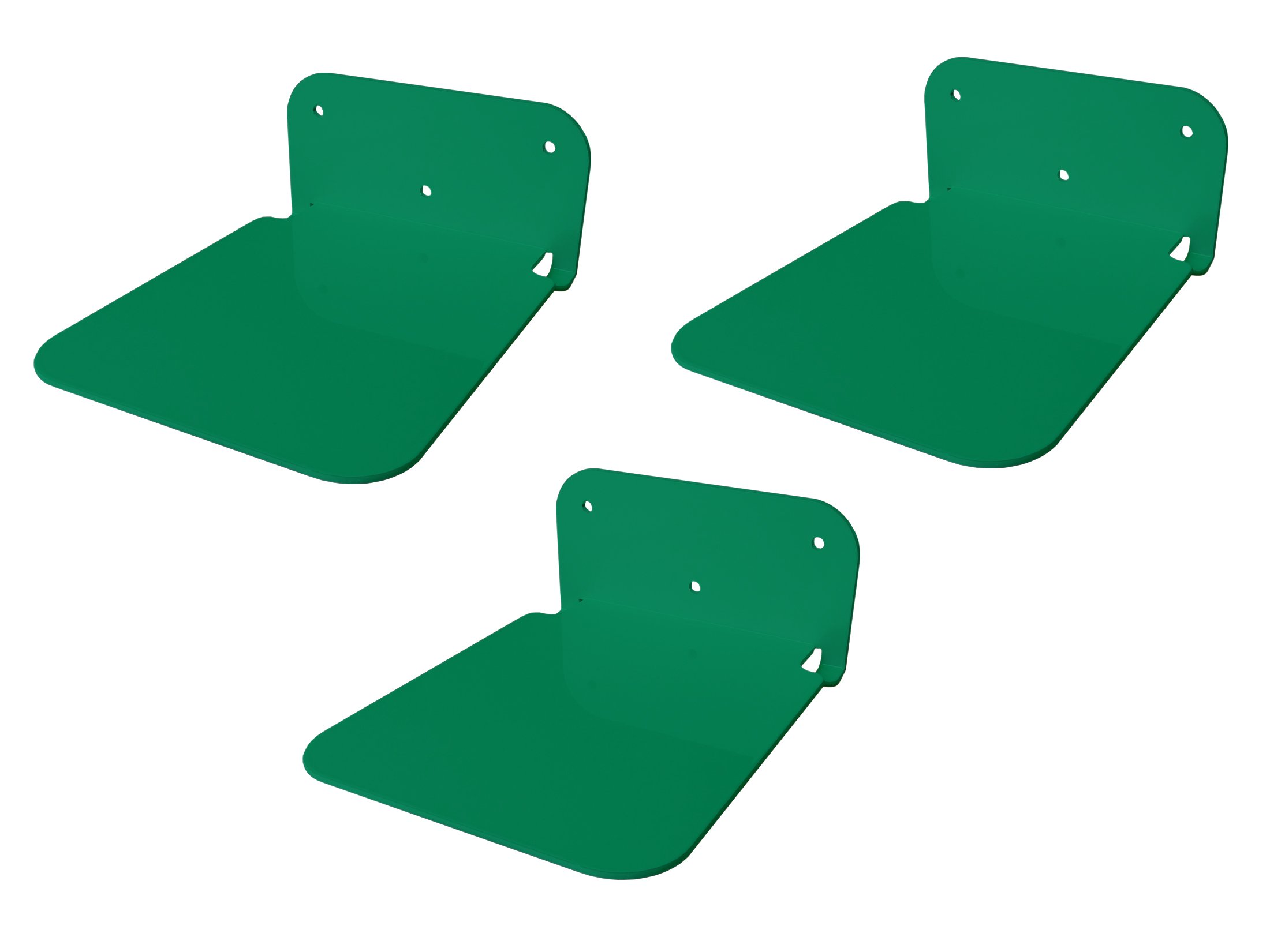 Galleksa Invisible Concealed Floating Metal Bookshelf Bookcase Wall Mounted Storage for Home Room Creative Decoration Book Display New Home Gift (3 - Pack, Green)