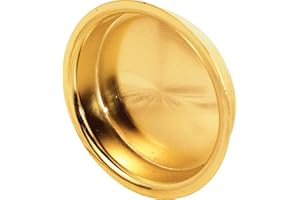 Prime-Line N 6699 2-1/8 In. Stamped Steel Bright Brass Plated By-Pass Sliding Closet (2 Pack)