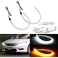 GTINTHEBOX Switchback Dual-Color White/Amber Illuminating Headlight LED Daytime Running Signal Lights DRL Retrofit for 2013-2015 Honda Accord Sedan,2 Pcs