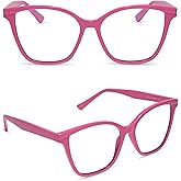 DIFF Leah Reading Glasses | Blue Light Blocking Oversized Readers | Lightweight Rectangle Designer Frames