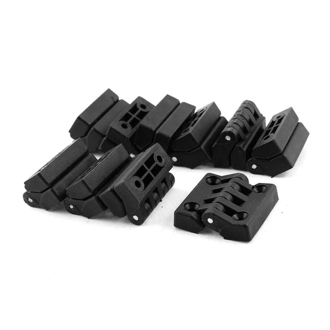 Sourcingmap 41mm x 39mm Cabinet Door Plastic Butt Ball Bearing Hinge Black 10 Pcs