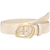 SUOSDEY Women Leather Belt for Jeans Pants, Fashion Dress Waist Belt with Gold Buckle