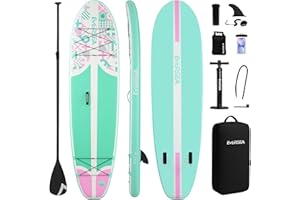 EVERSEA Inflatable Stand-Up Paddle Boards – Available 32"/33"/34" Widths Inflatable Paddle Board with SUP Accessories, Camera Mount, Basic All-Around SUP Board for All Skill Levels, Up to 450lbs