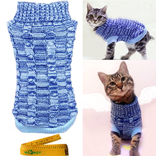 Casual Elegant Cat Dog Pet Sweater Turtleneck Knitted Knitwear Outerwear with Collar for Dogs & Cats Pets