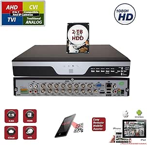 Amazon.com: Evertech 16 Channel DVR 4in1 AHD/CVI/TVI
