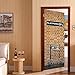 3D Door Decal Door Stickers Decor Door Mural Removable Vinyl Wall Art Door Wall Mural Door Wallpaper for Home Decor