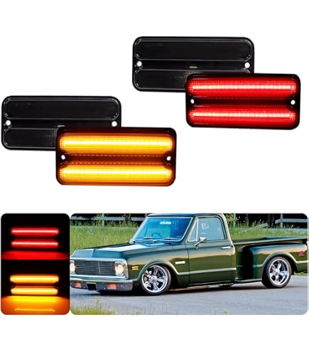 Amazon.com: Gempro LED Side Marker Lights for 1968-1972 Chevy C10