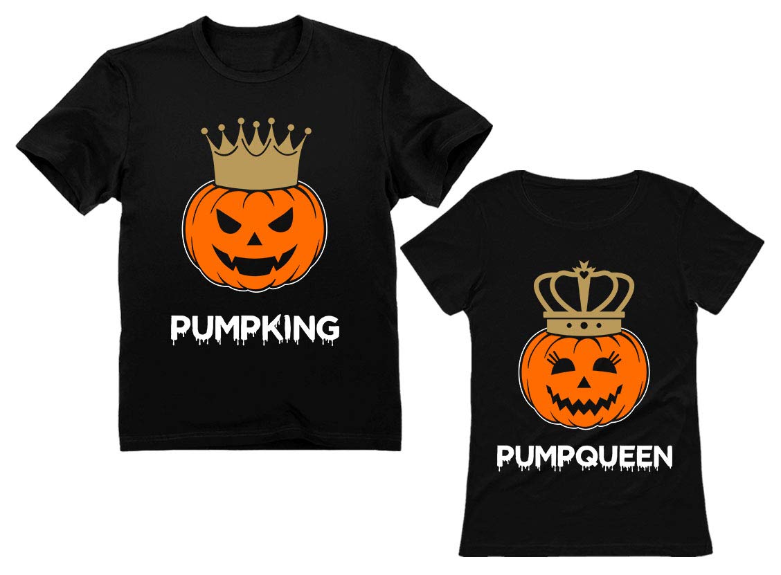 Photo 1 of ******SIMILAR ITEM *****
Tstars Pumpking & Pumpqueen Halloween T-Shirt Set - His and Hers Matching Outfit for Couples, Husband Wife PumpKing Black Large/PumpQueen Black Medium