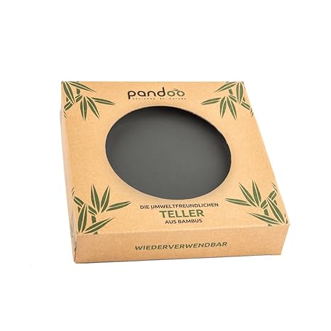 Bambus Teller 6er-Set - BPA-frei & lebensmittelecht – Picknick & Camping Geschirr