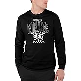 Junk Food NBA Mens Brooklyn Nets Nothing But Net - NBA Adult Long Sleeve Fan T-Shirt for Men & Women