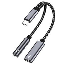 USB Type C to 3.5mm Headphone and Charger