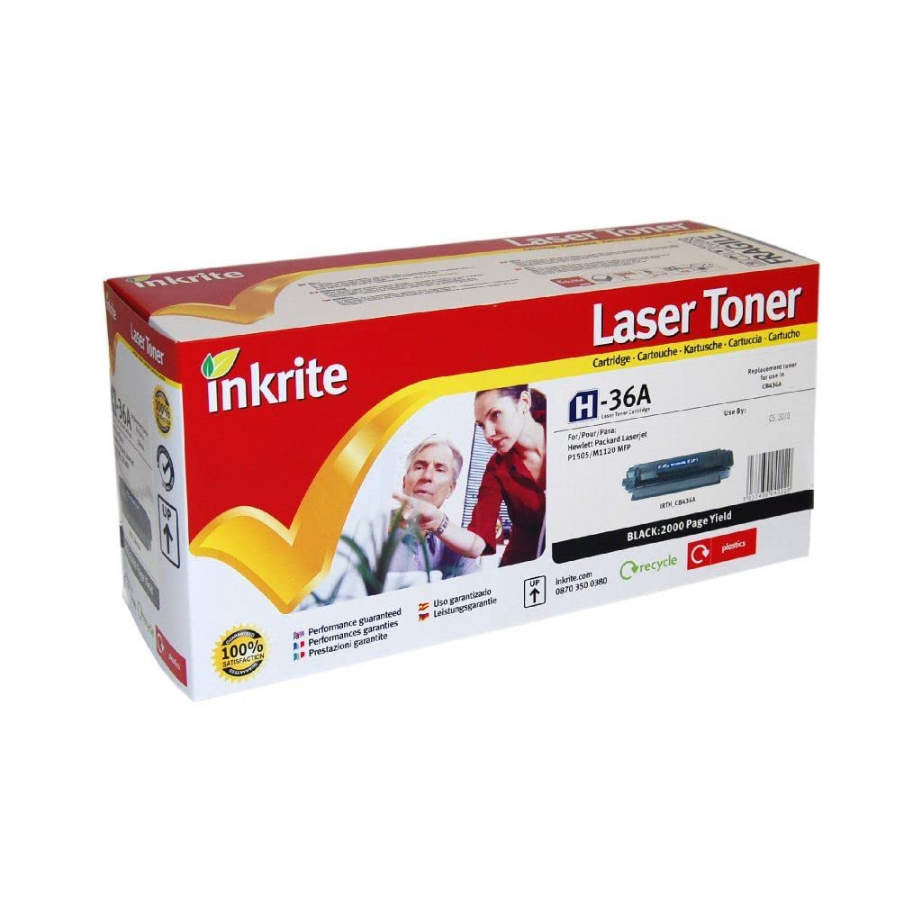 Inkrite Remanufactured Toner Cartridge Replacement for HP CB436A Black