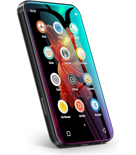 ZAQE 64GB MP3 Player With Bluetooth5.3, 2.4-Inch HD Full Touch Screen, Portable Lossless Sound Mic Player With HD Speaker, Mp3 With FM Radio Recording E-Book, Record, Earphone Included, Black - View #10
