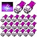 SAWE - 168 194 2825 T10 W5W 5050 5-SMD LED License Plate Dome Map Lights Bulbs (20 pieces) (Pink/Purple)