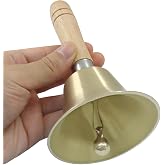 SOVNSG Super Loud Hand Bell, Solid Brass, 3.15 Inch | Call Bell for Elderly at Home, Wedding, Animal Training