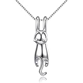 EVER FAITH 925 Sterling Silver Jewelry Gifts for Women CZ Lovely Animal Pendant Necklace Adjustable Chain Gift for Birthday/Mothers Day/Christmas