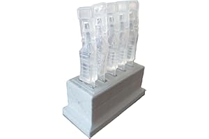 Eye Drop Vials Holder & Storage for Single-use Disposable Eye Drops, Holds 5 Single-Use Disposable vials per Holder - Znet3D (Silver)