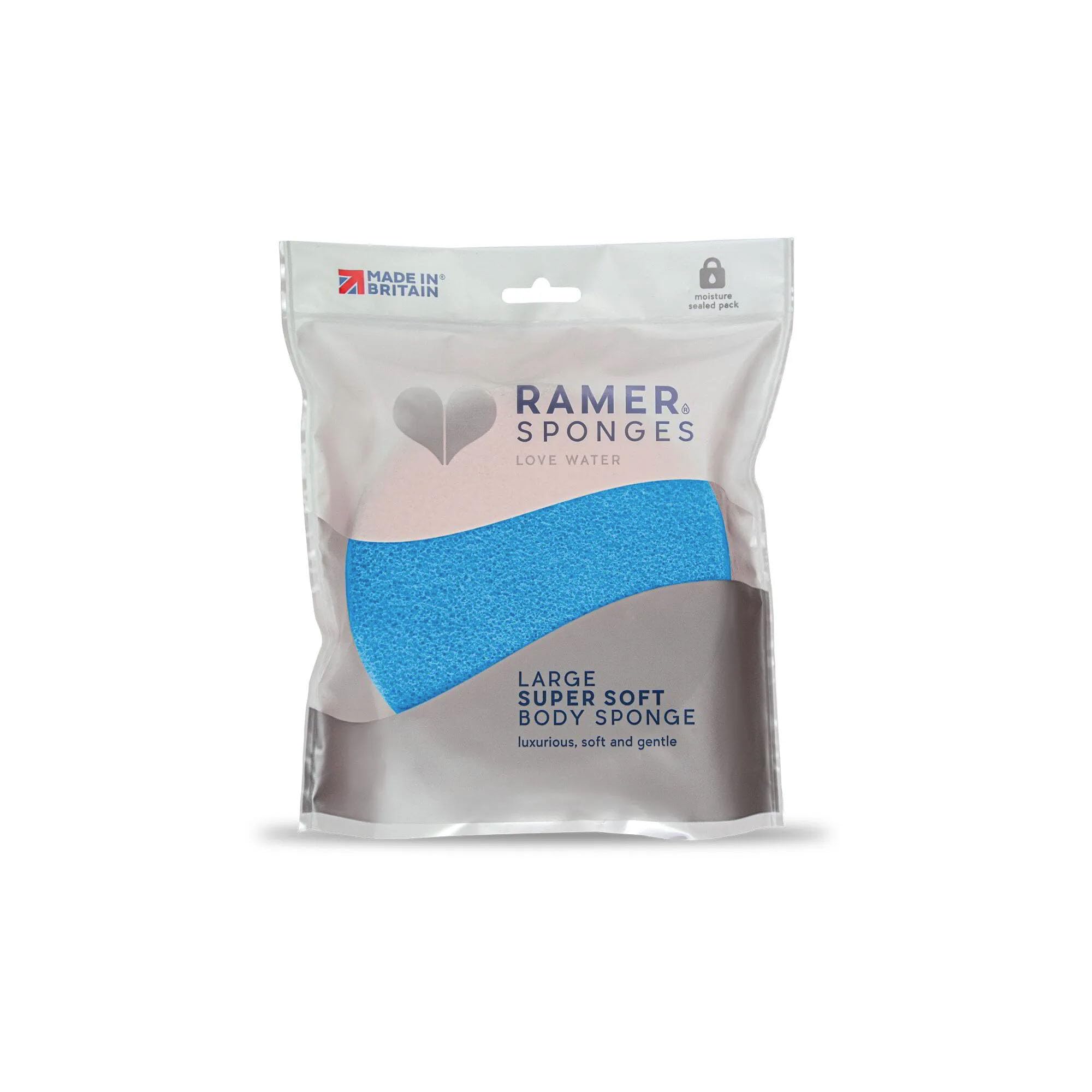 Ramer® Large Super Soft Body Sponge Ocean Blue