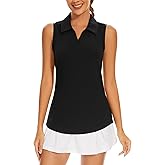 Ivicoer Womens Golf Shirt Polo Short Sleeve,Sleeveless,Long Sleeve Tennis Collared Top Athletic Clothes for Ladies