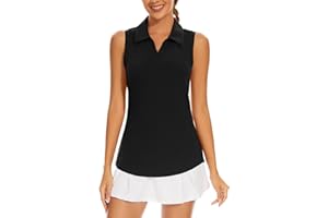 Ivicoer Womens Golf Shirt Polo Short Sleeve,Sleeveless,Long Sleeve Tennis Collared Top Athletic Clothes for Ladies
