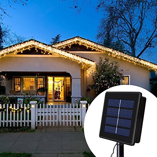 Solar String Lights Outdoor,72Ft 200 LED Solar Fairy Lights 8 Modes Copper Wire Solar Powered Lights Fairy Garden Accessories Outdoor Decorative for Pathway Yard Patio (Warm White)