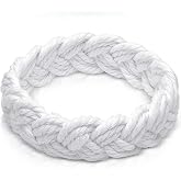 World End Imports White Cotton Sailor Knot Bracelet (Medium)
