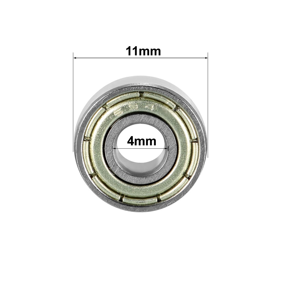 sourcing map 694ZZ Deep Groove Ball Bearing Double Shield 694-2Z 1080094, 4mm x 11mm x 4mm Carbon Steel Bearings (Pack of 20) - Image 5