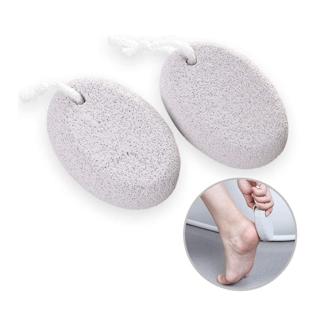 ZECLIN Natural Pumice Stone for Foot Callus - Premium Callus Remover for Feet and Hands - Pedicure Tools, Exfoliation to Remove Dead Skin - Natural Foot File (2 Pcs): Beauty