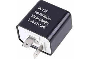 Autokemat 12V Speed Adjustable 2 Pin LED Electronic Flasher Relay Fix for Motorcycle and Car Turn Signal & Hazard Warn Light Bulbs Hyper Flash Relay