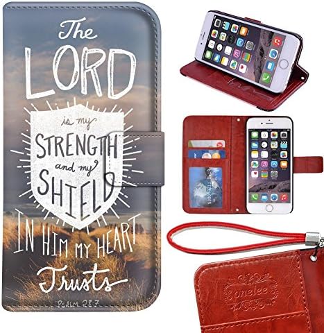 Customized PU Leather Durable Bible Verses Christian Quotes iPhone 6 Plus/6s Plus 5.5 Wallet Case