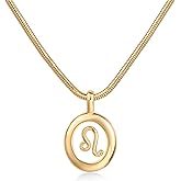 PAVOI 14K Gold Plated Unique Floating Astrology Pendant Necklace for Women - Horoscope Charm Necklace - Dainty Zodiac Gifts