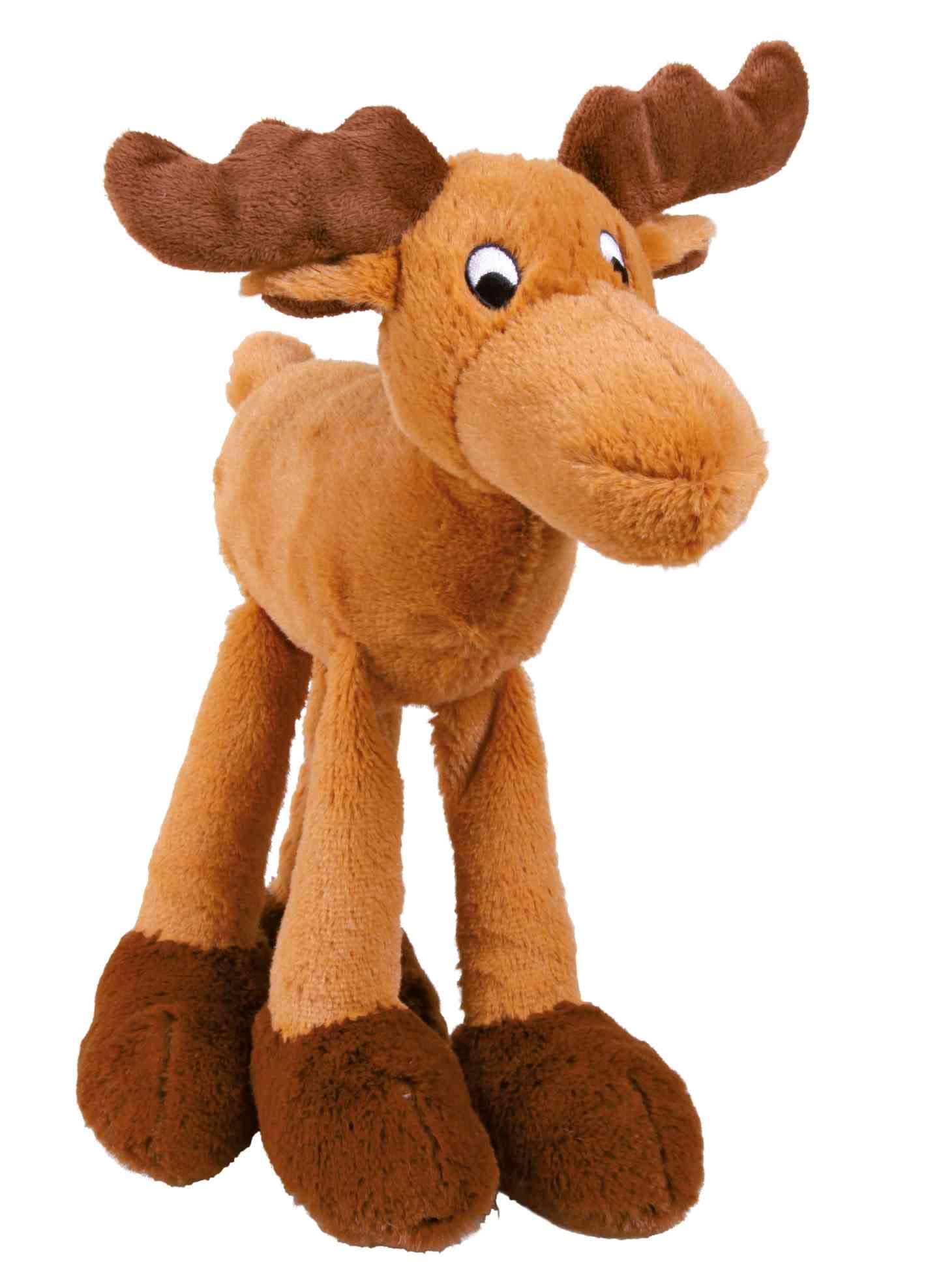 TRIXIE Plush Elk Toy, 30 cm – Soft plush toy for dogs & cats – Cuddly elk – Durable & pet-friendly - 35837