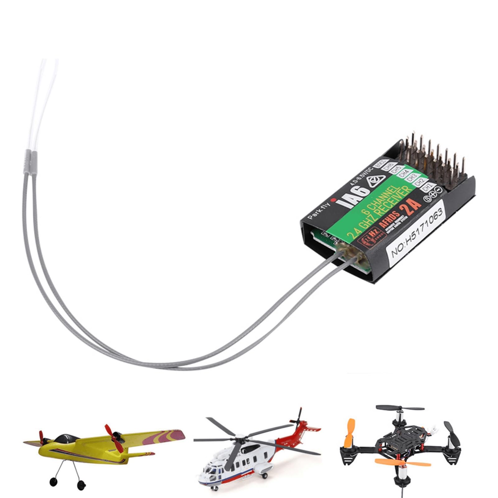 Oumefar RC Receiver, FS IA6 Receiver 6 Channel 2.4G PPM Output Mini Receiver FlySky Receiver RC 6CH Receiver Model Toys
