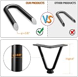Signstek 16 Inch Black Metal Table Legs Trapezoidal 40cm Coffee Table DIY view 5