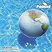 PMLAND Inflatable World Globe Beach Educational Balls 6-Counts, 14-16 inch, Light Blue
