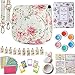 Flylther Compatible Mini 8 9 Camera 8-in-1 Accessories Bundles Set for Fujifilm Instax Mini 8 9 Instant Film Camera(Case,Albums,Frames,Film Stickers,Colored Filters,Selfie Lens) - White Flower