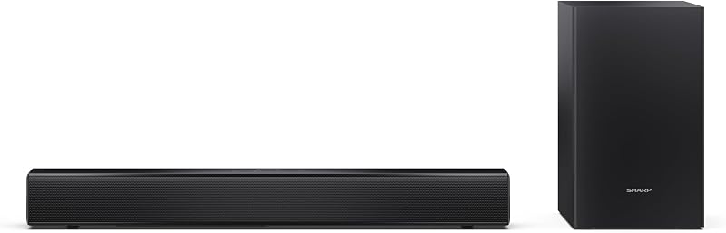 Barra de Sonido para TV HT-SBW121 Roku TV Ready 240W Subwoofer Inalámbrico Bluetooth 5.3 HDMI ARC USB Óptica AUX 2.1 Negra