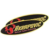 2 Pcs Modified Exhaust Pipe Motorcycle Stickers Label Decals Racing Decoration, Aluminum Material, High Temperature Resistance, Waterproof and Sun-Proof (145mm*45mm)