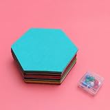 SUPVOX 18pcs Hexagon Felt Board Tiles with Push Pins for Home & Office view 2