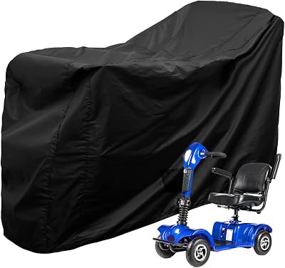 Keyohome Heavy Duty Mobility Scooter Cover 190D Oxford Waterproof 140x66x91cm