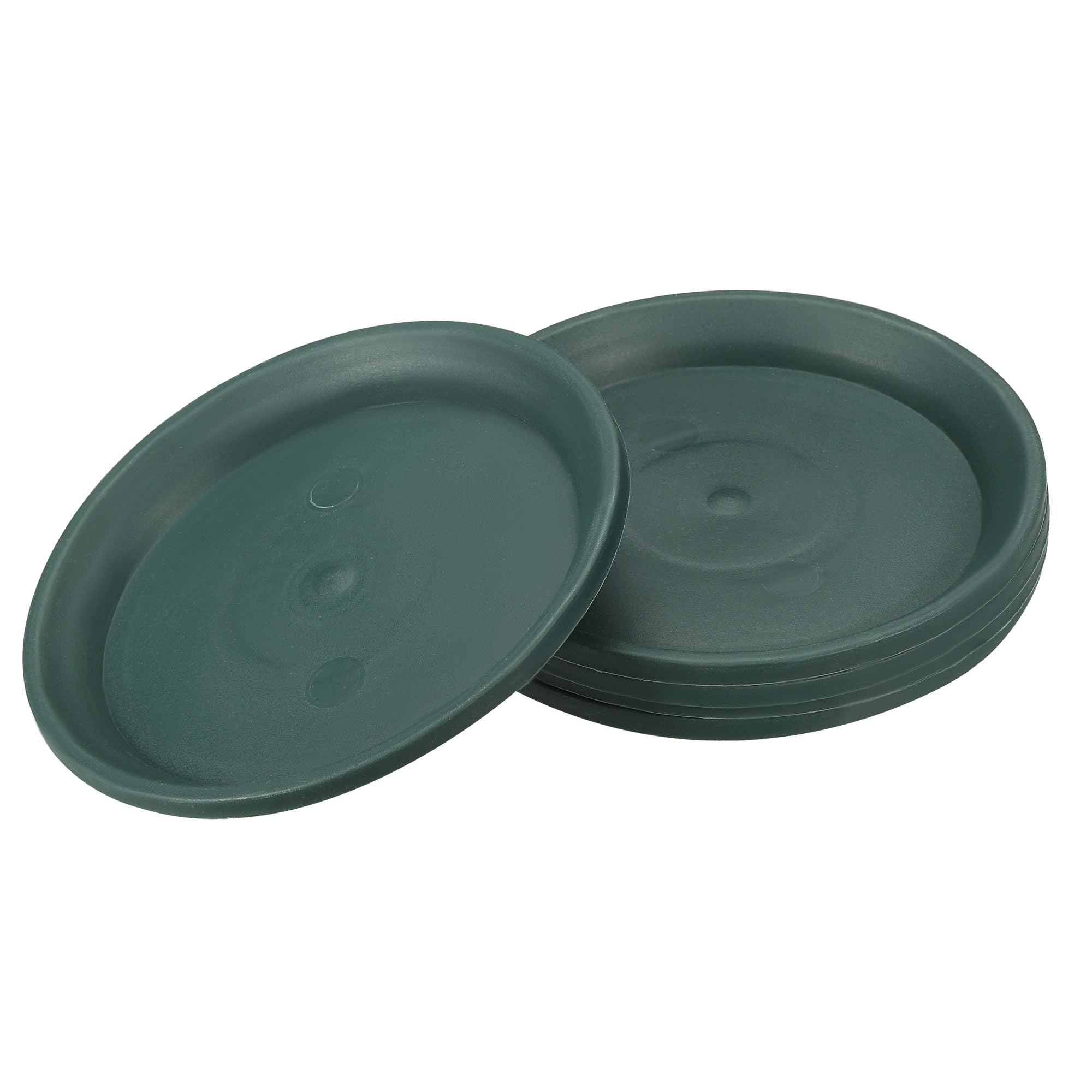 M METERXITY 5 Pack Planter Saucers - Plastic Plant Tray Flowerpot Drip Trays Round Apply to Outdoor/Garden (4.7 Inch/ 12cm, Green)