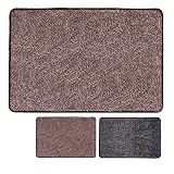 BRICOVEO Welcome Doormat Front Entry - Mud Indoor Door Mat 18x28 Inch - Ultra Absorbent Door Mat - Thin Doormat with Non Slip PVC Backing - Easy Clean - Ideal for Home Entrance, Garage, Office