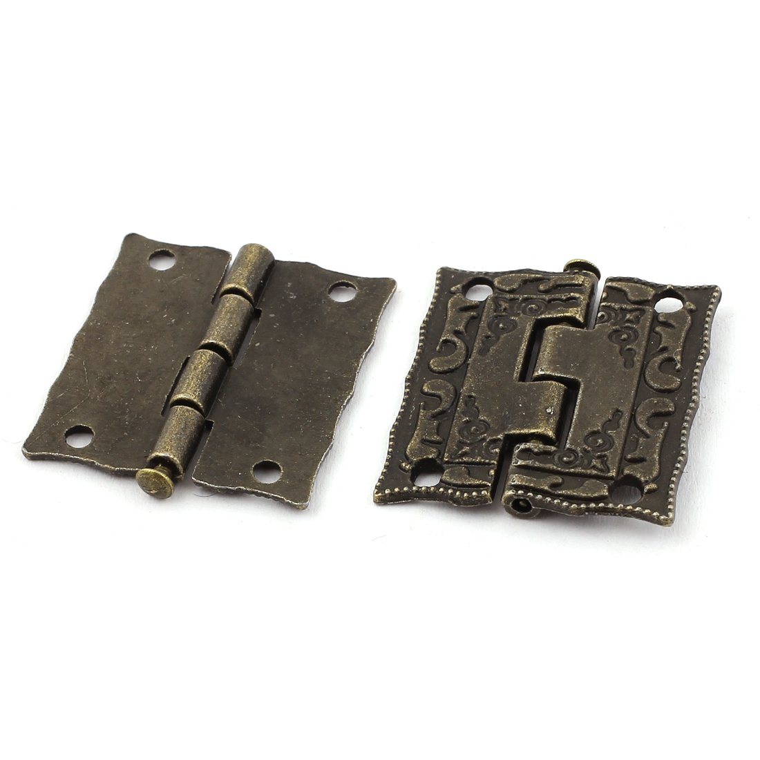 Sourcingmap Antique Style Case Jewelry Box Cabinet Hinges Bronze Tone 2PCS