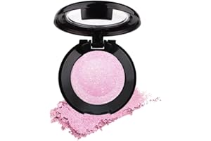 CAKAILA Single White Pink Shimmer Eyeshadow,Bright High Pigment Intense Monochrome Pink Eye Shadow Palette Single,Comes With Eyeshadow Brush Mirror,24 Hour Eyeshadow Eye Makeup Longwear Waterproof,Blendable