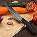 Chef Knife, Professional Ceramic Knife 7-inch Black Blade Antiskid Soft Handle with Sheath for Cutting Fruits, Vegetables and Meat, Essential Kitchen Knife for Making Delicious Food