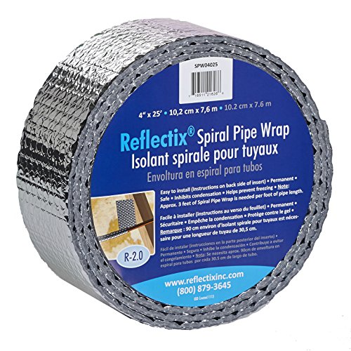 Reflectix SPW0402512 4-Inch by 25-Feet Spiral Pipe Wrap
